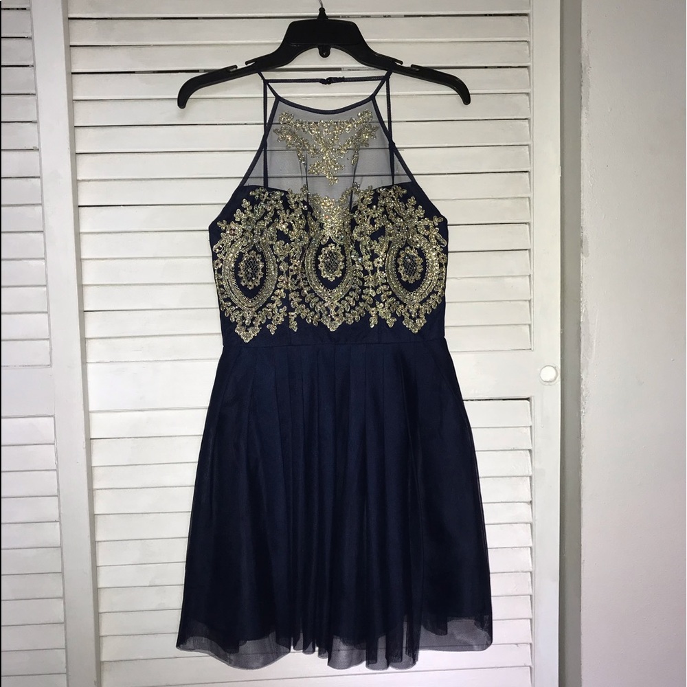 Navy blue homecoming dress